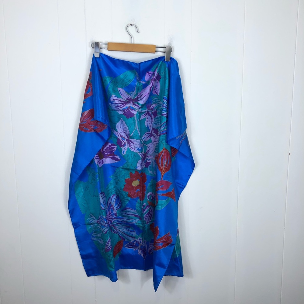 Thai Silk Floral Scarf